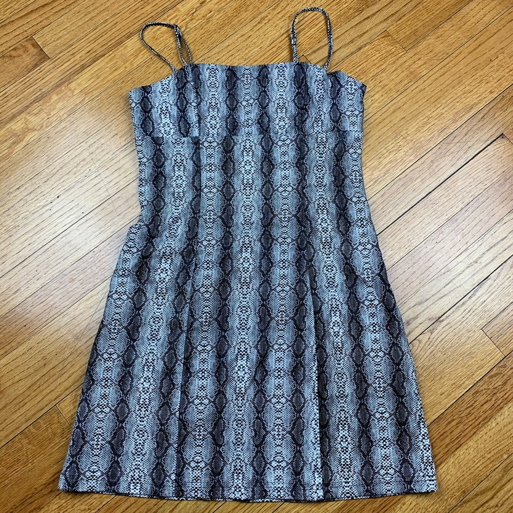 Urban Outfitters Snake Print Adjustable Mini Dress